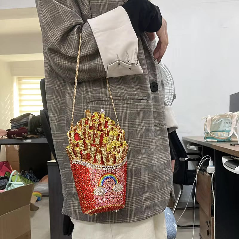 French Fries Multicolor Clutch