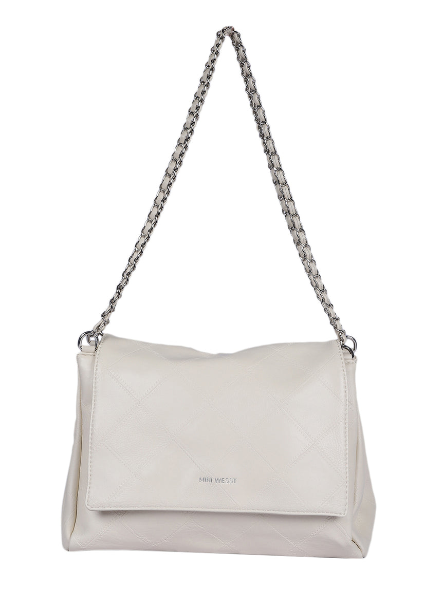 Milan White Sling Bag