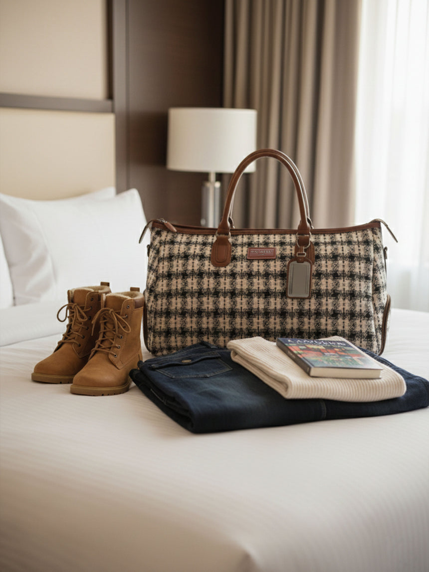 Wall Street Brown and Black London Duffle Bag