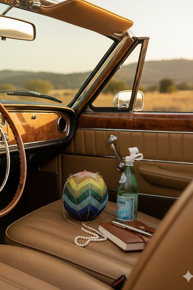 Hot Air Baloon Multicolor Clutch