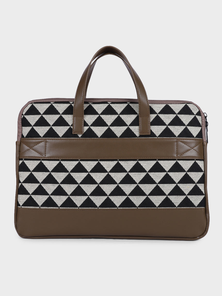 Bourbon Black and Brown London Street Bag With Pouch