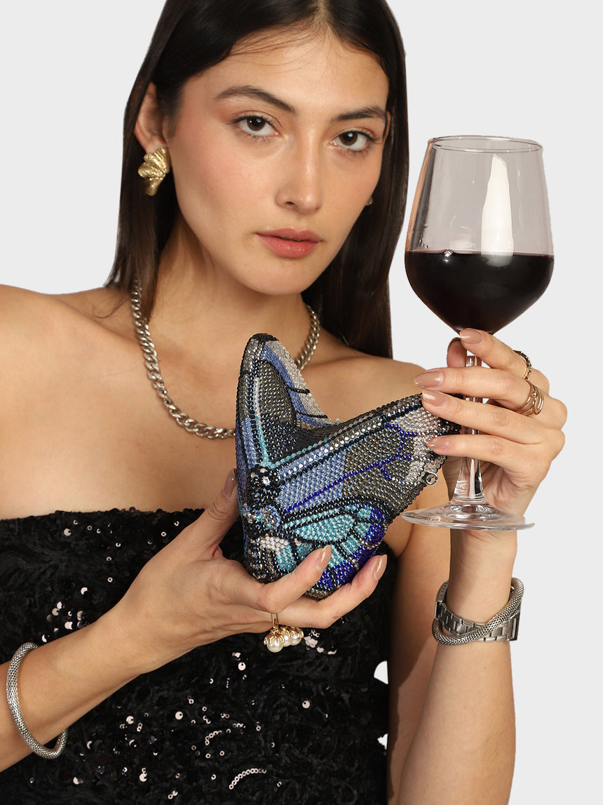 Butterfly Multicoloured Clutch