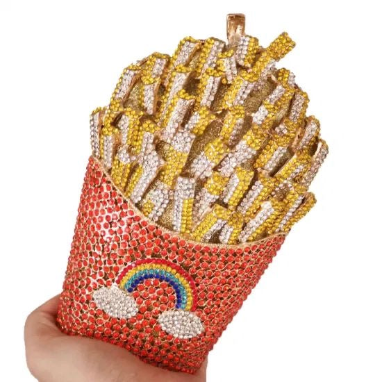 French Fries Multicolor Clutch
