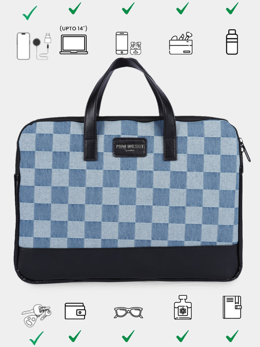 Bourbon Blue London Street Bag With Pouch