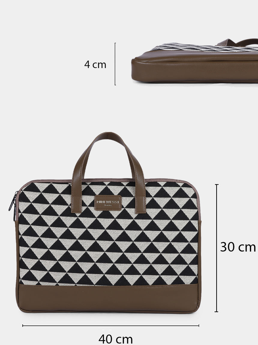 Bourbon Black and Brown London Street Bag With Pouch