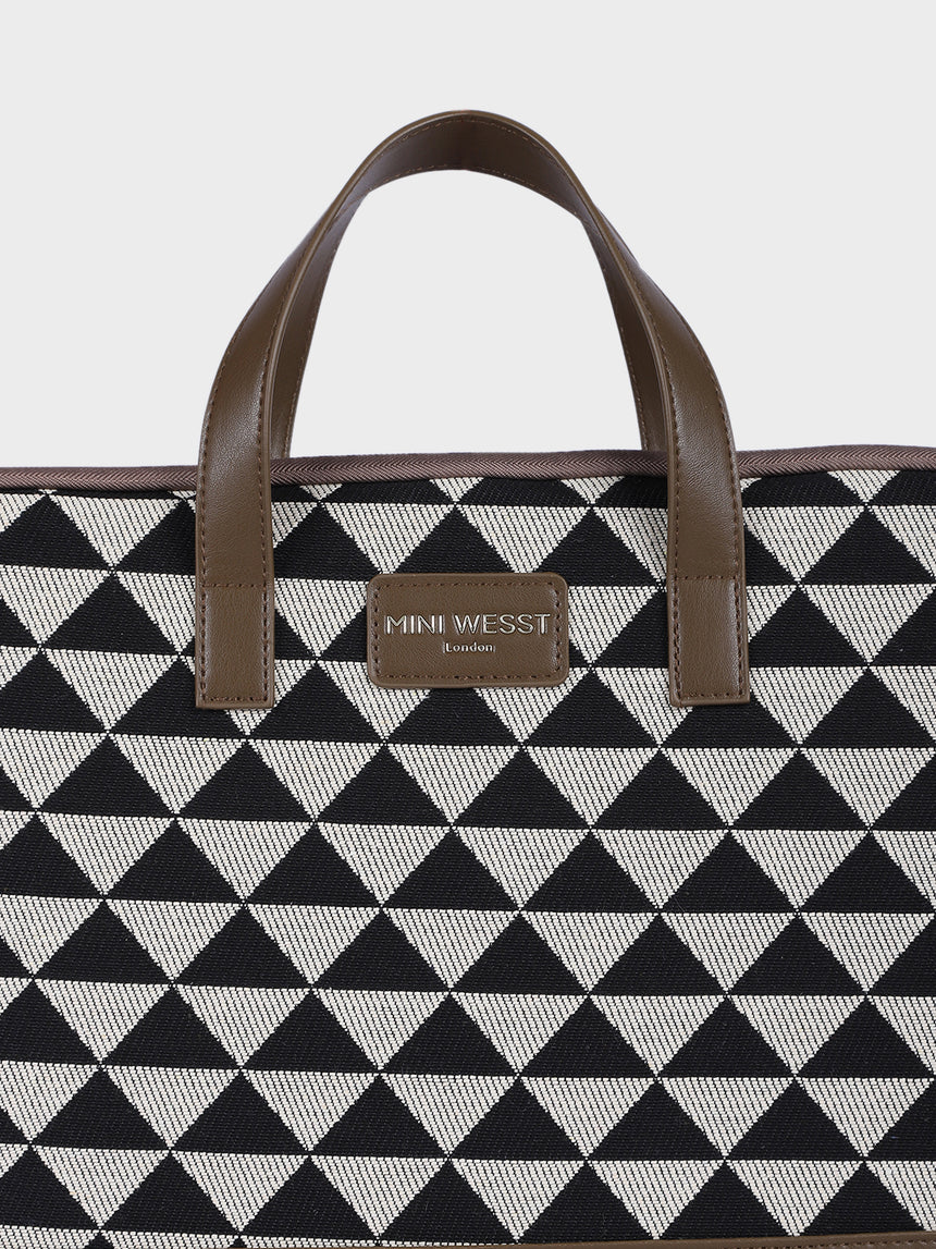 Bourbon Black and Brown London Street Bag With Pouch