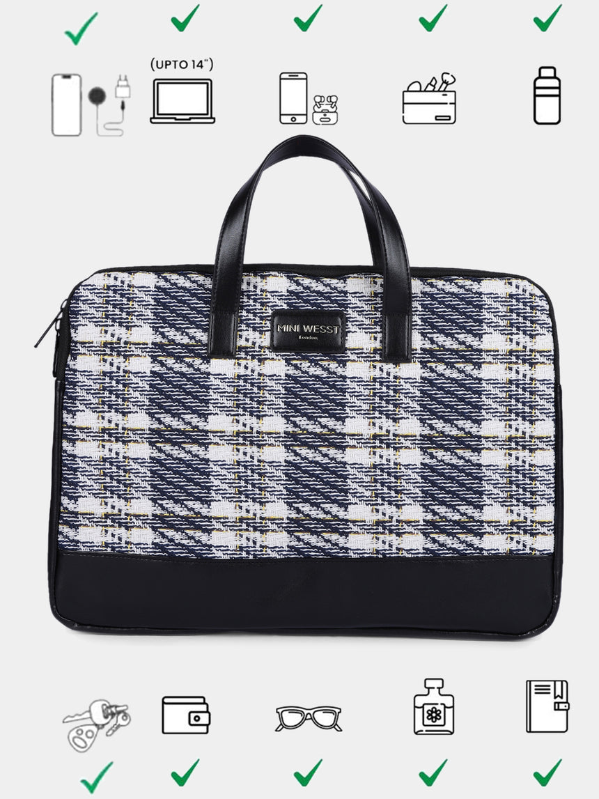 Bourbon Blue London Street Bag With Pouch