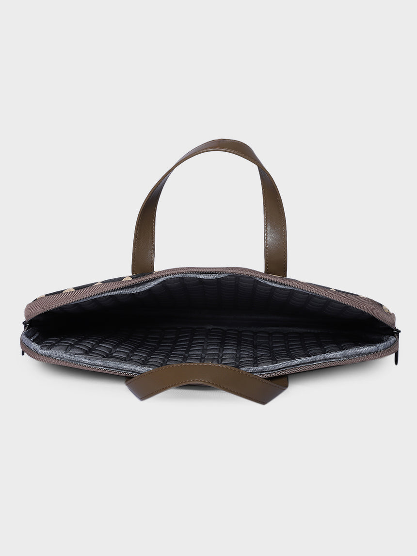 Bourbon Black and Brown London Street Bag With Pouch