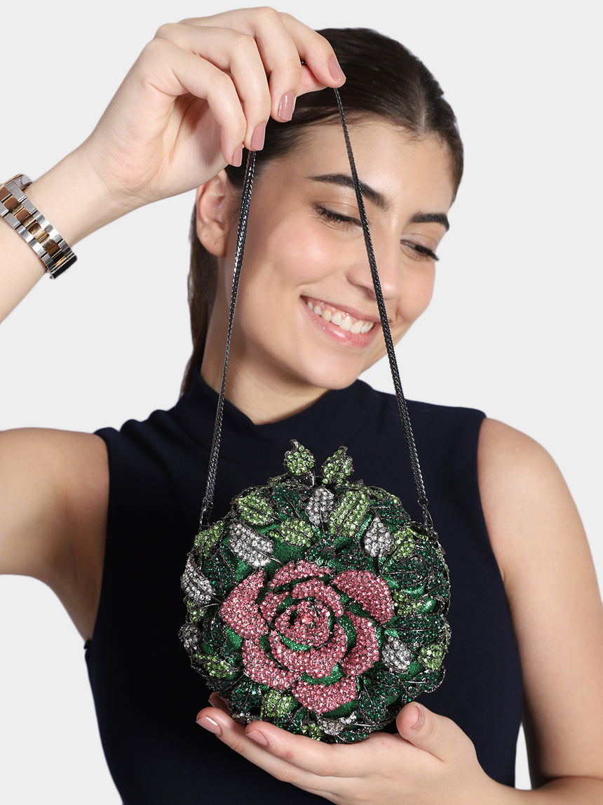 Floral Multicolored Clutch