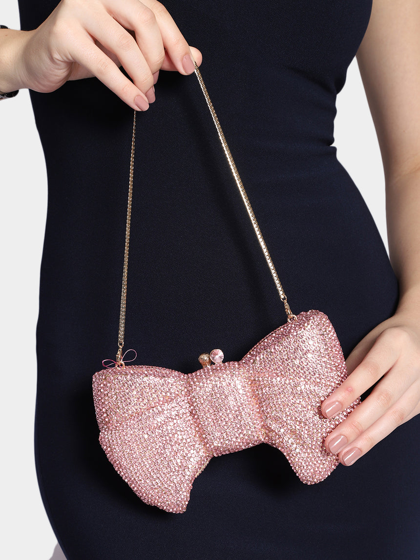 Bow Pink Clutch