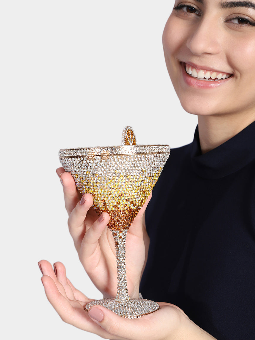 Champagne Multicolored Clutch