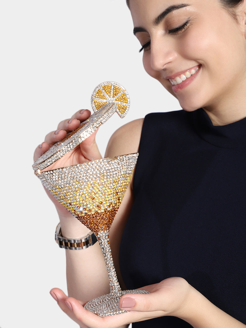 Champagne Multicolored Clutch