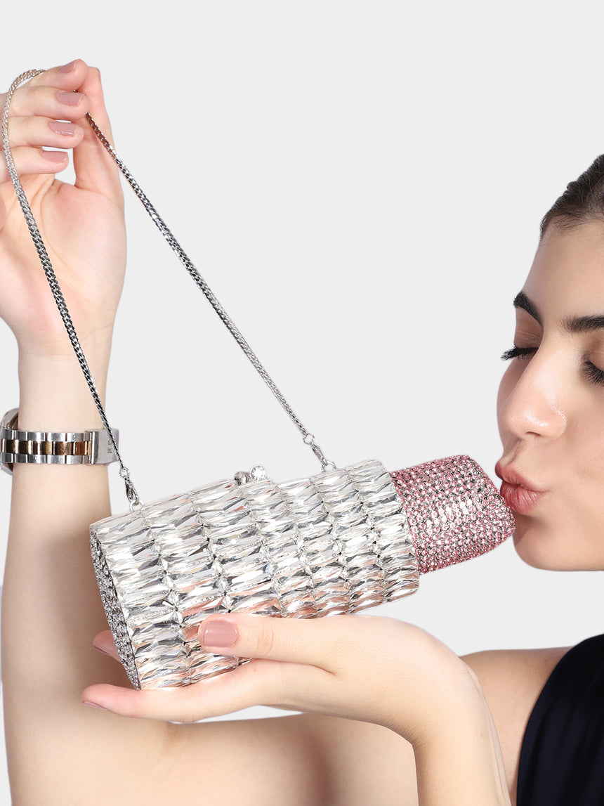 Lipstick Multicolored Clutch