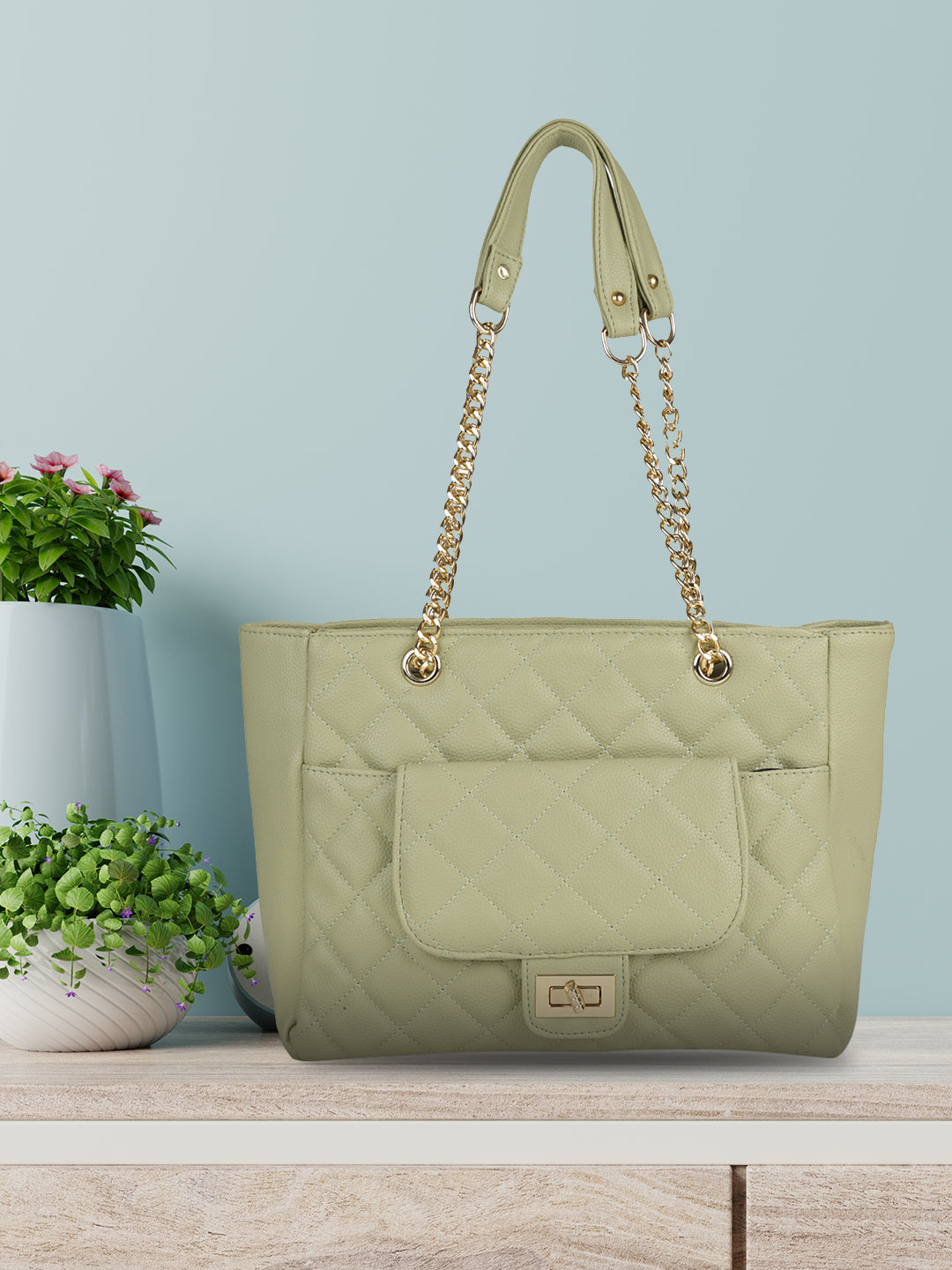 Casual Solid Handheld Bag