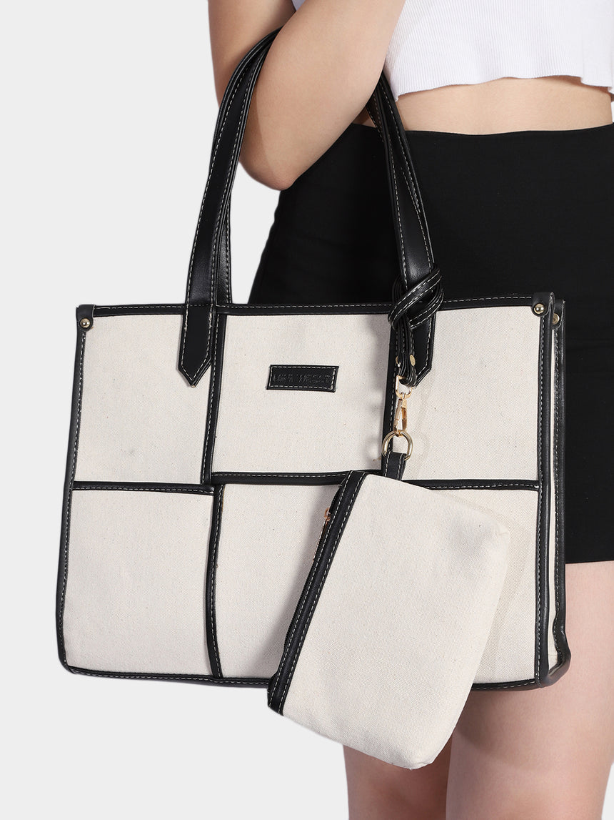 Dahlia White Tote Bag