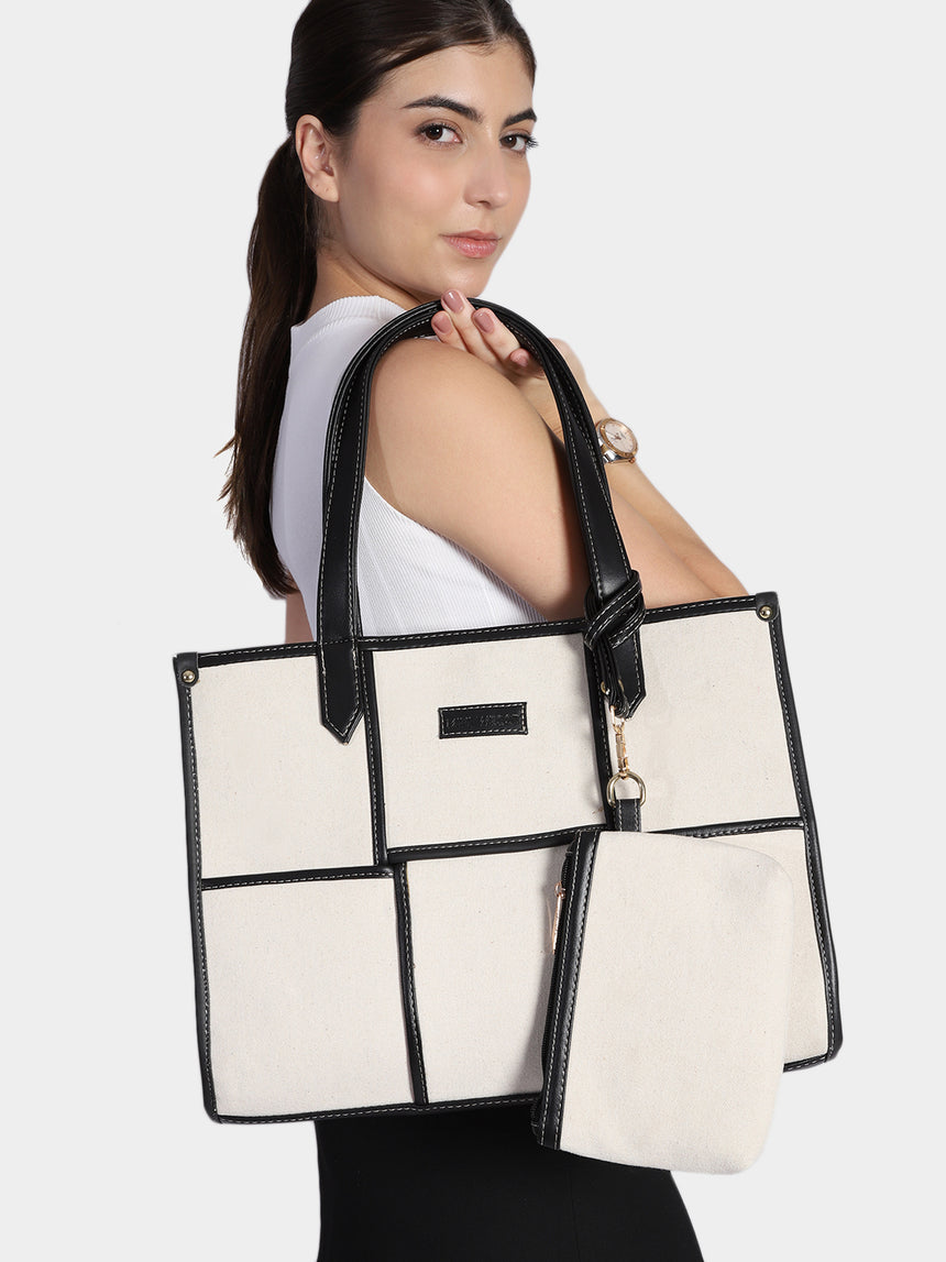 Dahlia White Tote Bag