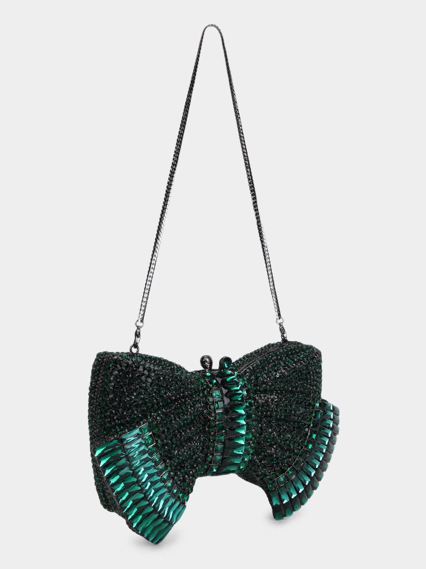 Bow Green Clutch