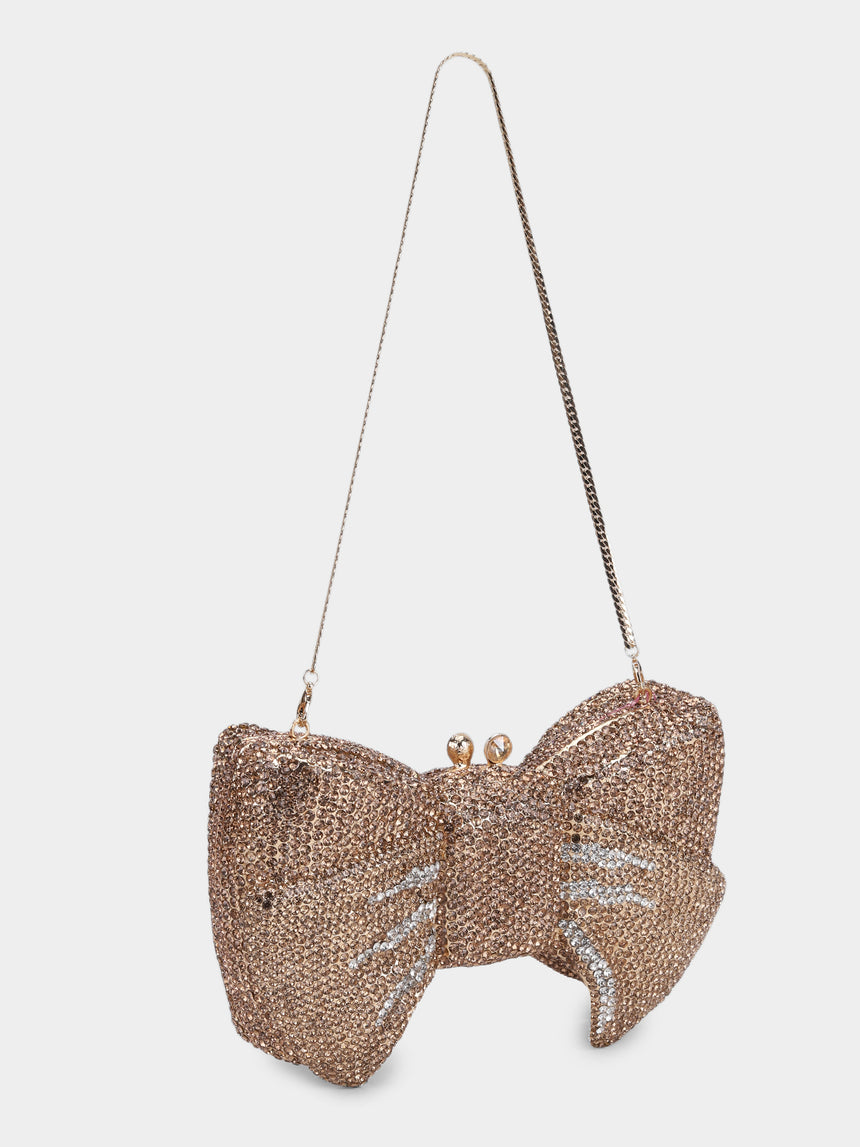Bow Gold Clutch