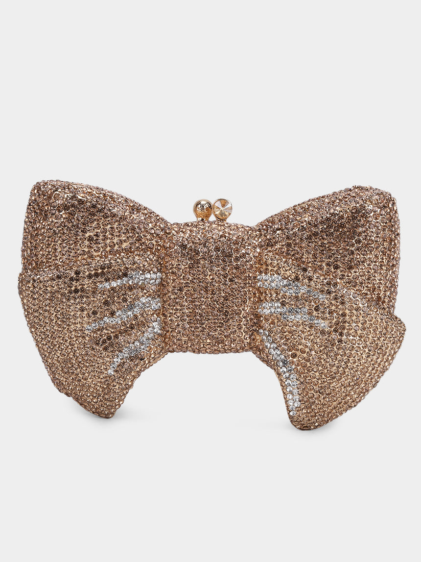 Bow Gold Clutch