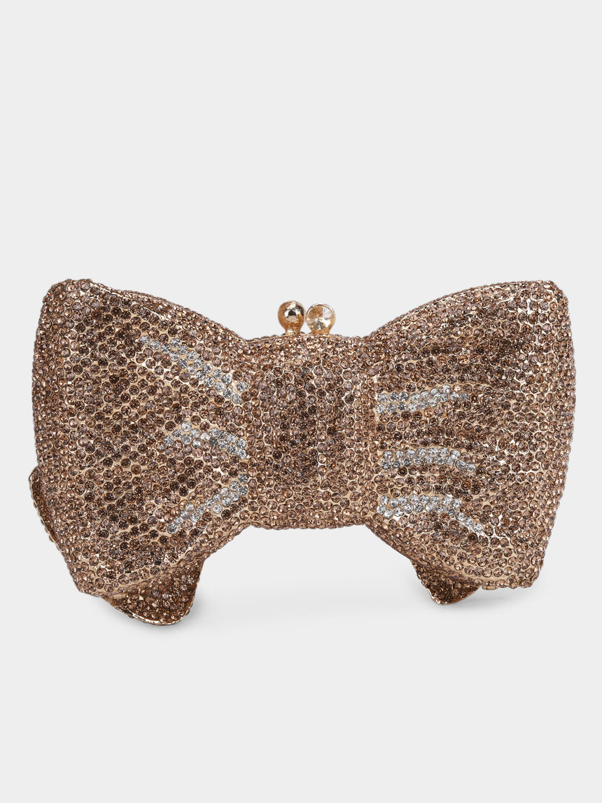 Bow Gold Clutch
