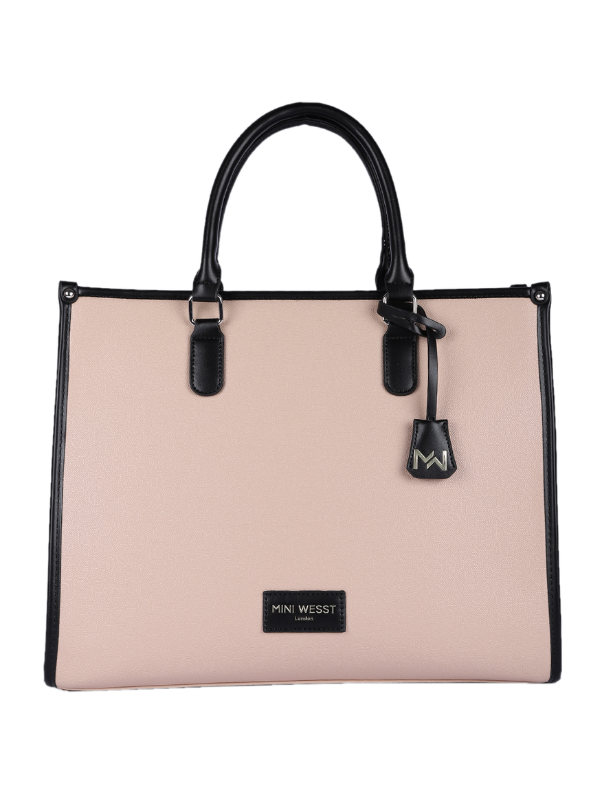 TIMES SQUARE LUXURY BEIGE TOTE