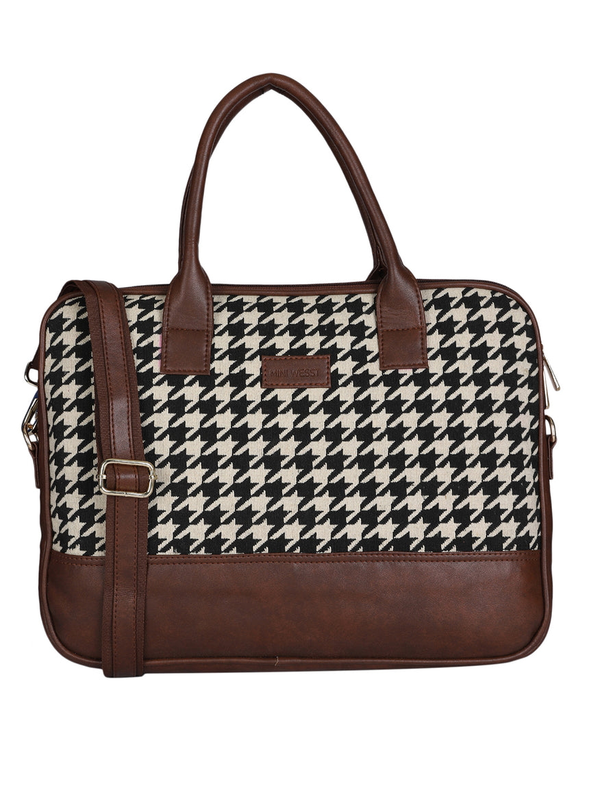 Houndstooth Laptop Bag