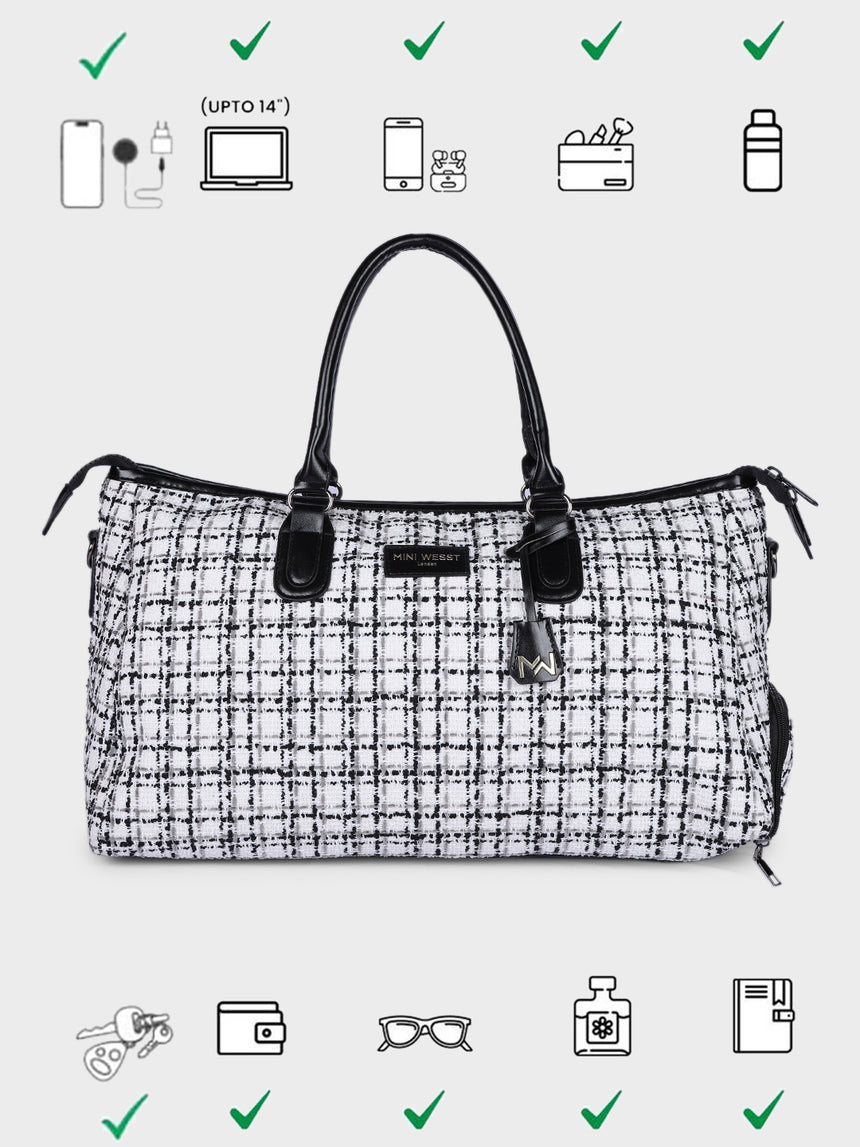 Wall Street White London Duffle Bag