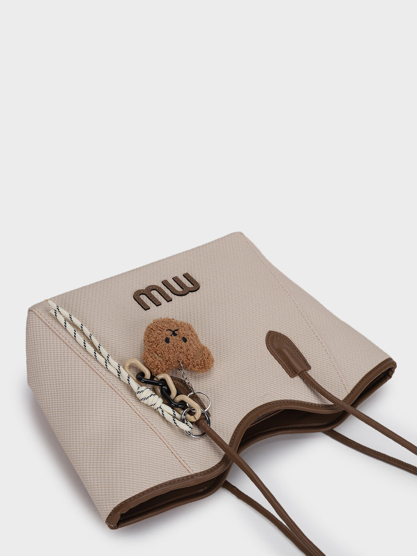 Mw Teds Off-White Tote Bag