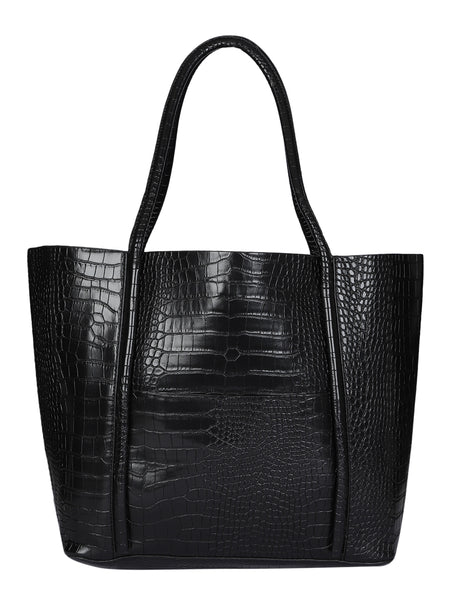 Castle Black Tote Bag With Pouch