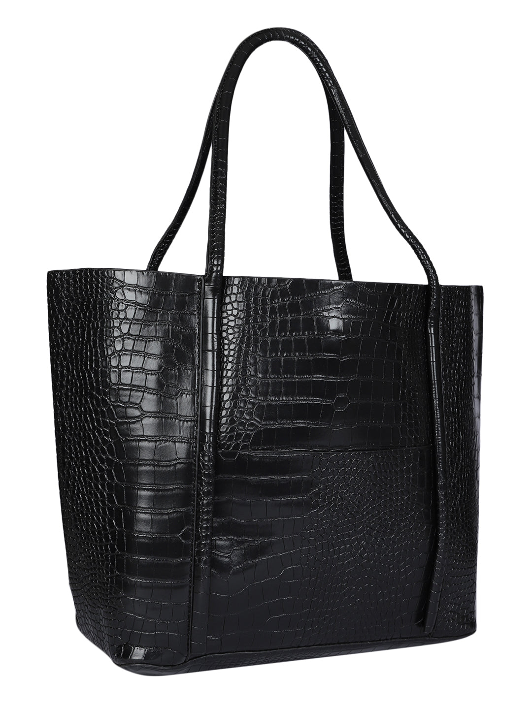 Castle Black Tote Bag With Pouch