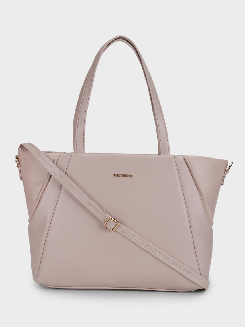 Charles Beige Classic Tote Bag