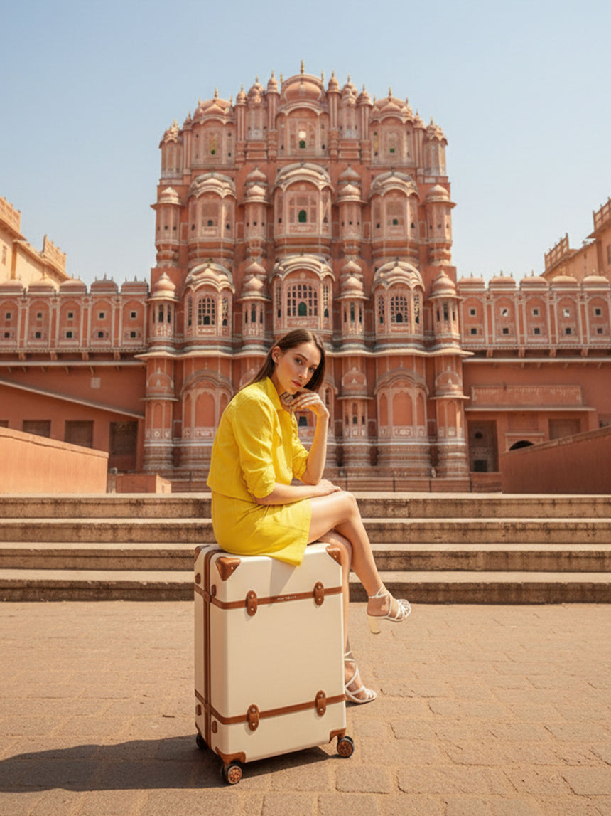 Emily In Paris Check In Beige Medium Luggage