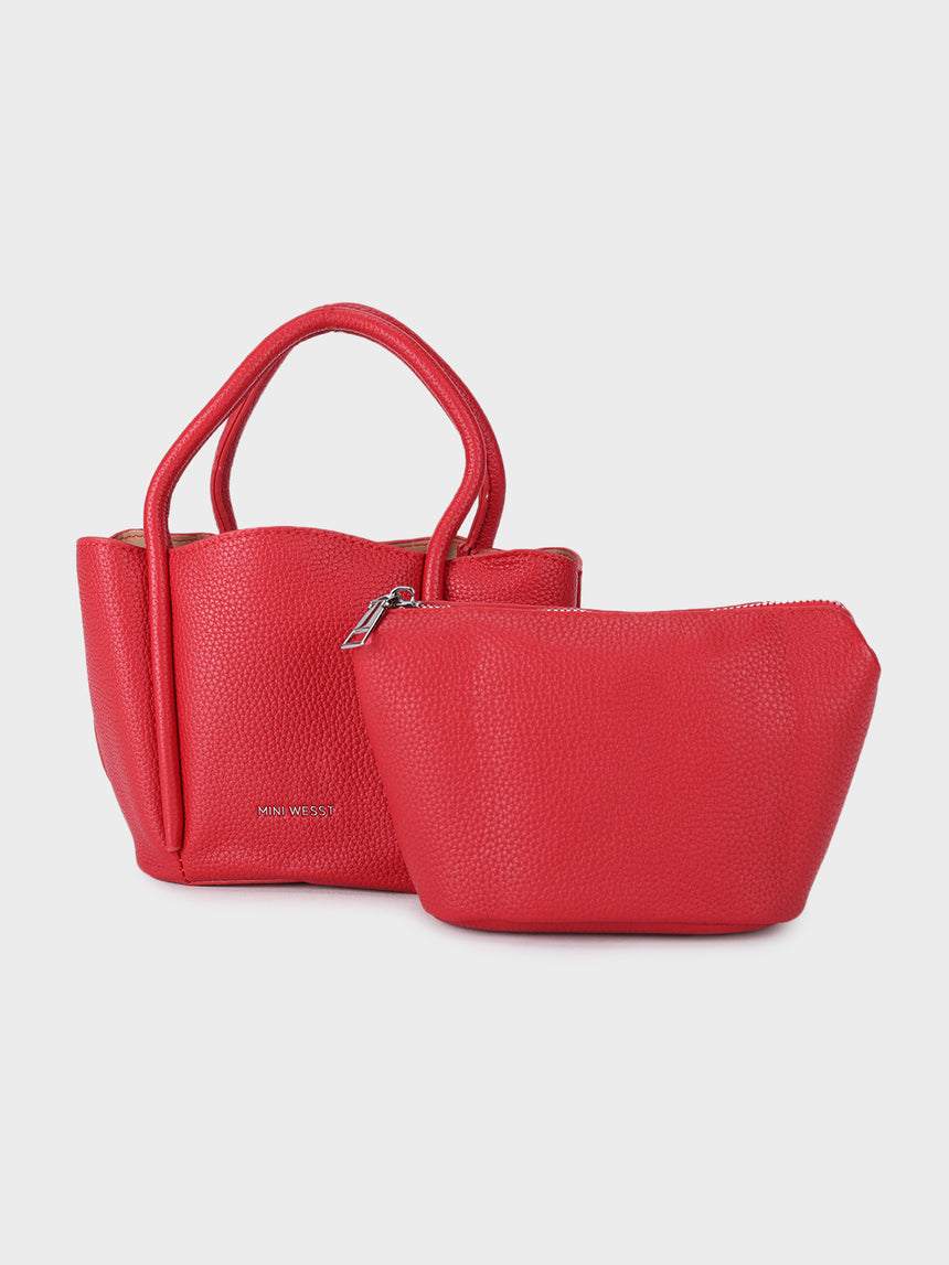 Barbara Red Bucket Handbag