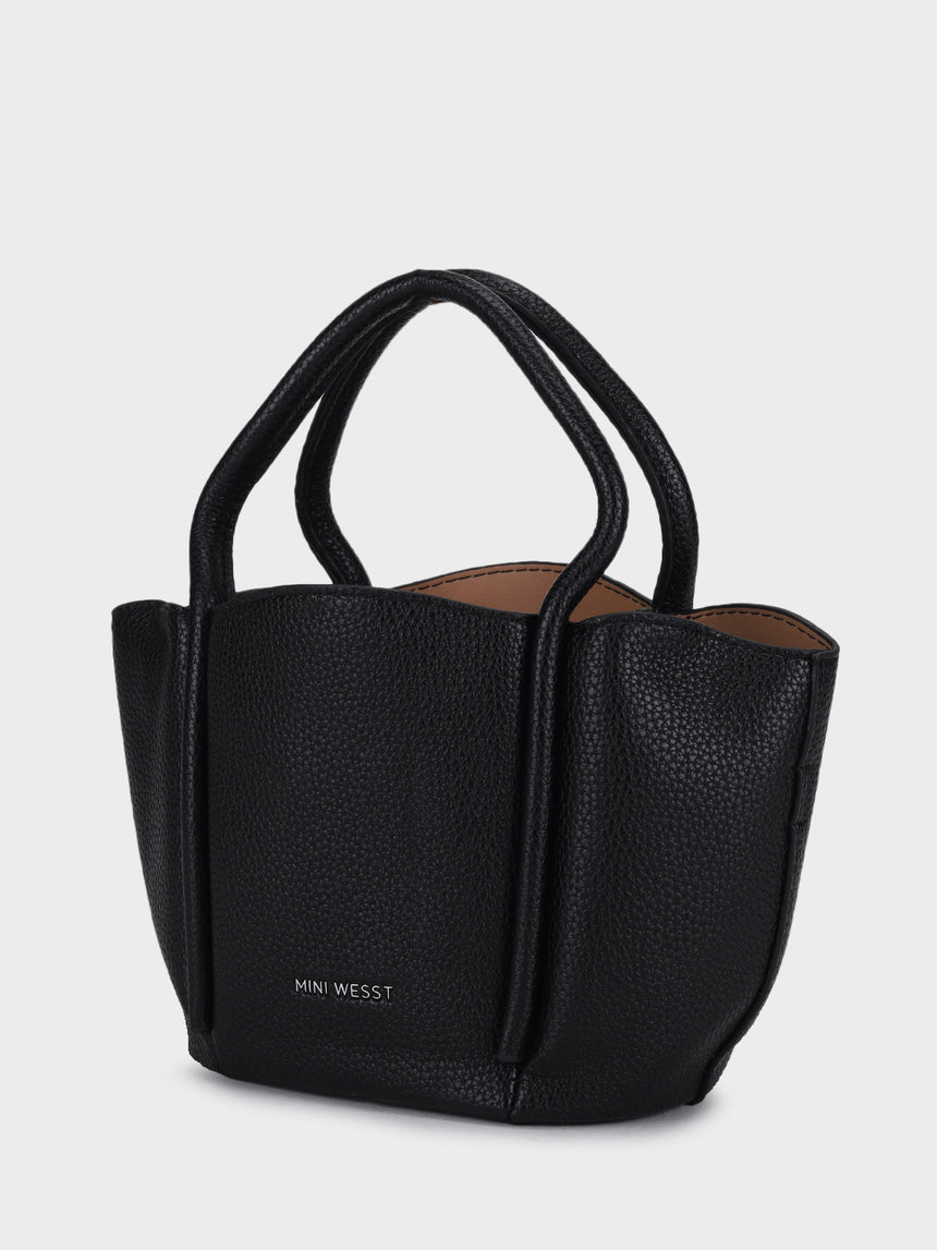 Barbara Black Bucket Handbag