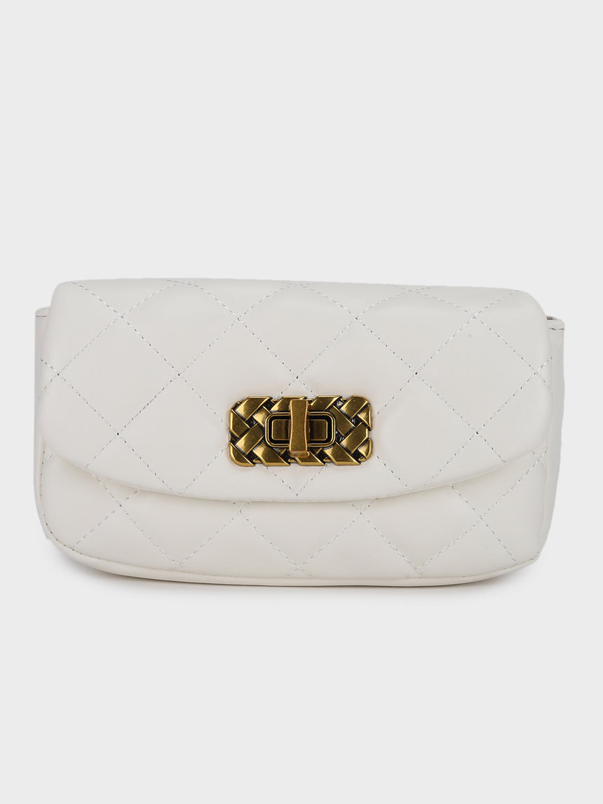 Athena White Sling Bag