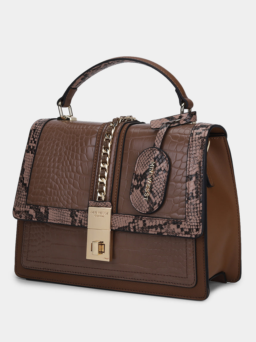 Default Title Bella Luxe Brown Handbag