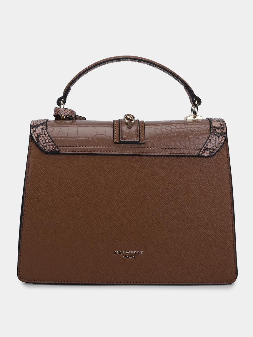 Bella Luxe Brown London Handbag