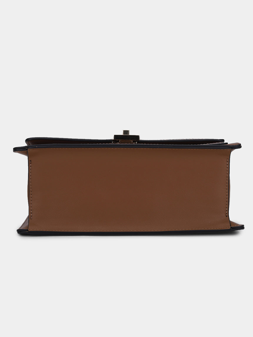 Bella Luxe Brown London Handbag