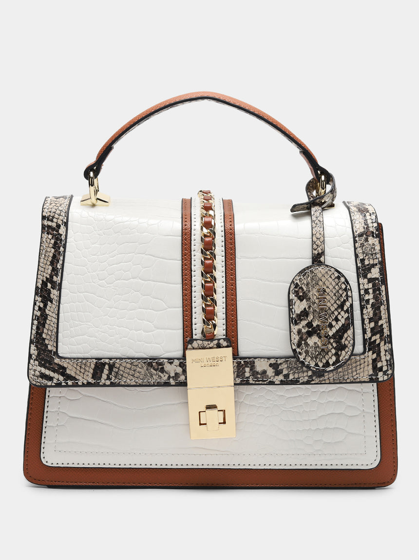 Default Title Bella Luxe White Handbag