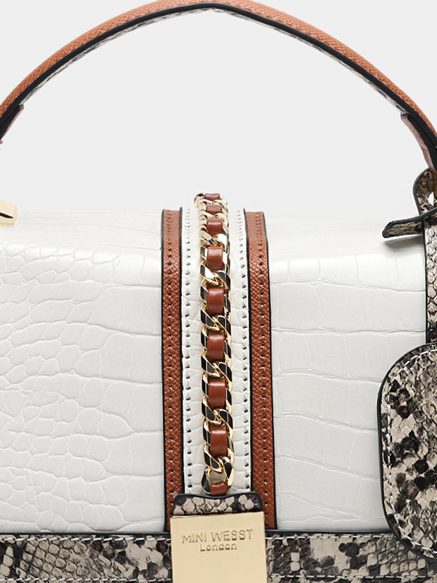 Default Title Bella Luxe White Handbag