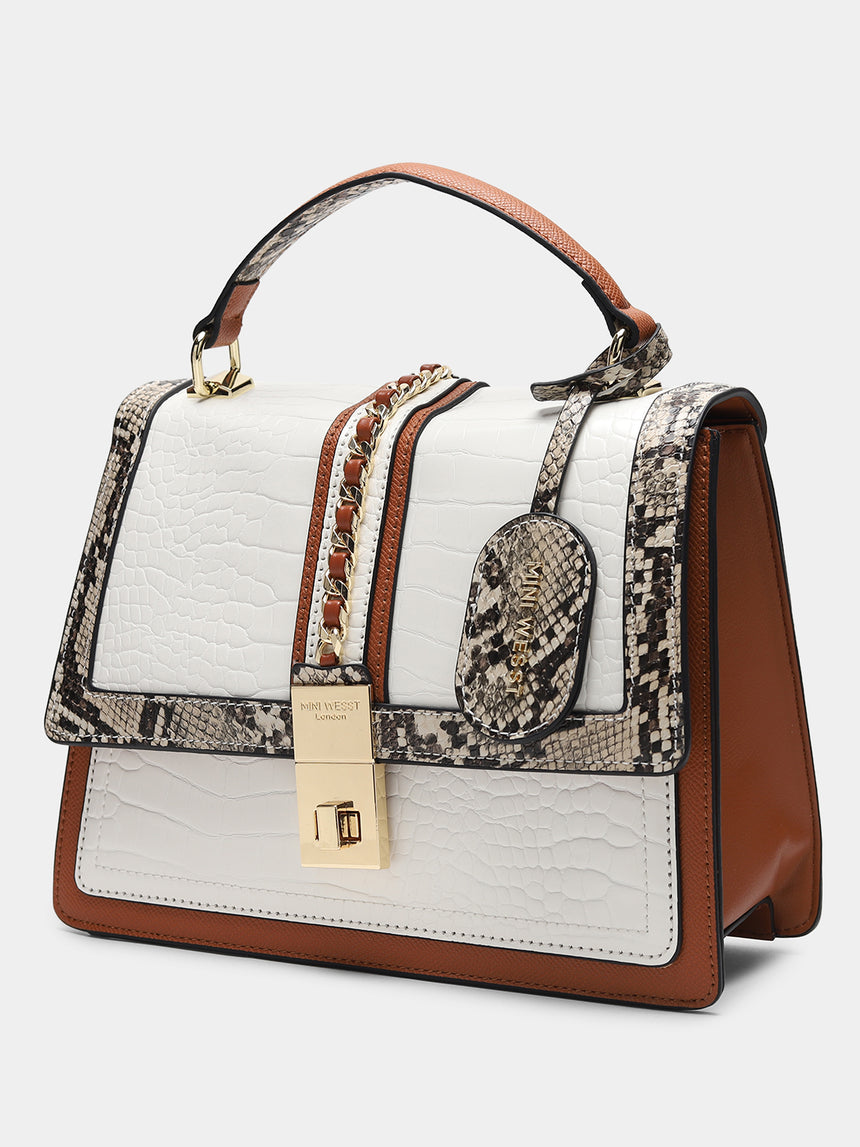 Default Title Bella Luxe White Handbag