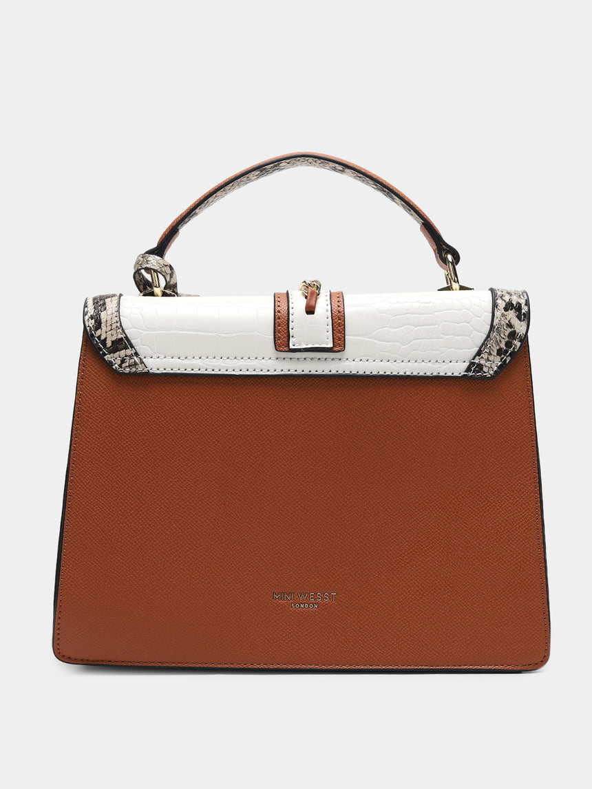 Bella Luxe White London Handbag