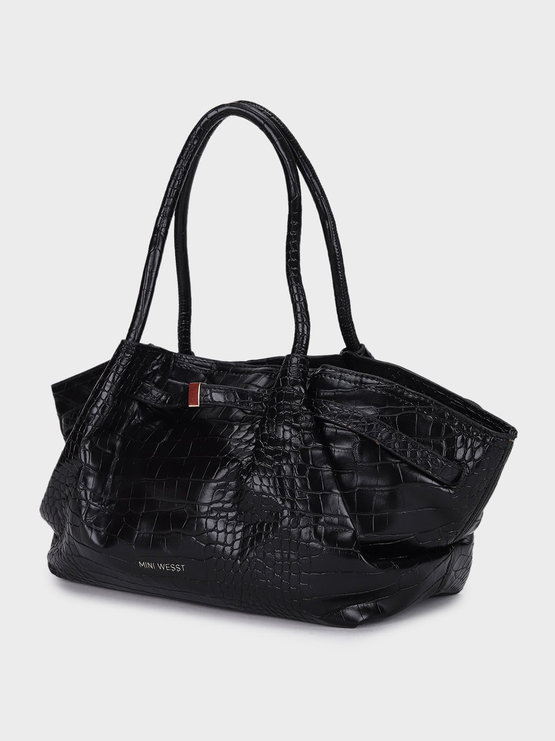 Black Hana Croco Totebag