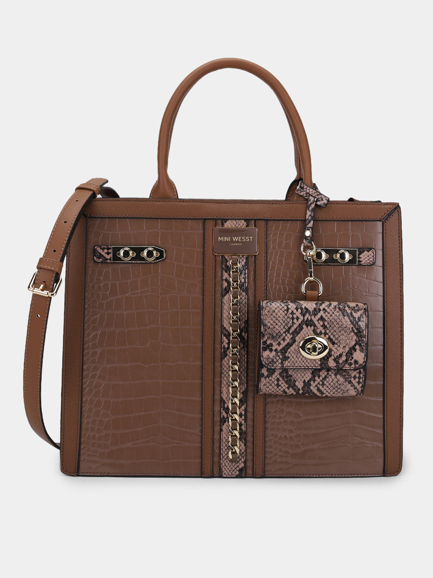 Broadway Luxe Brown London Tote