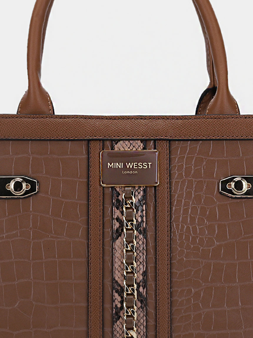 Broadway Luxe Brown London Tote