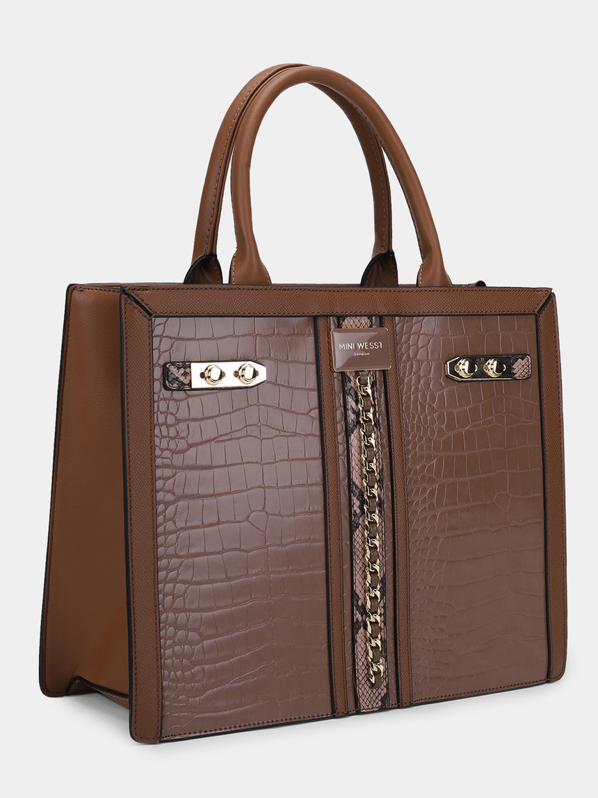 Broadway Luxe Brown London Tote