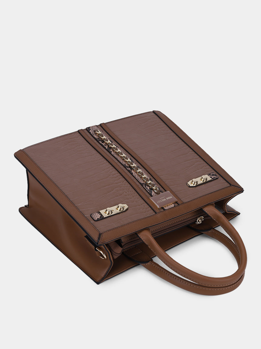 Broadway Luxe Brown London Tote