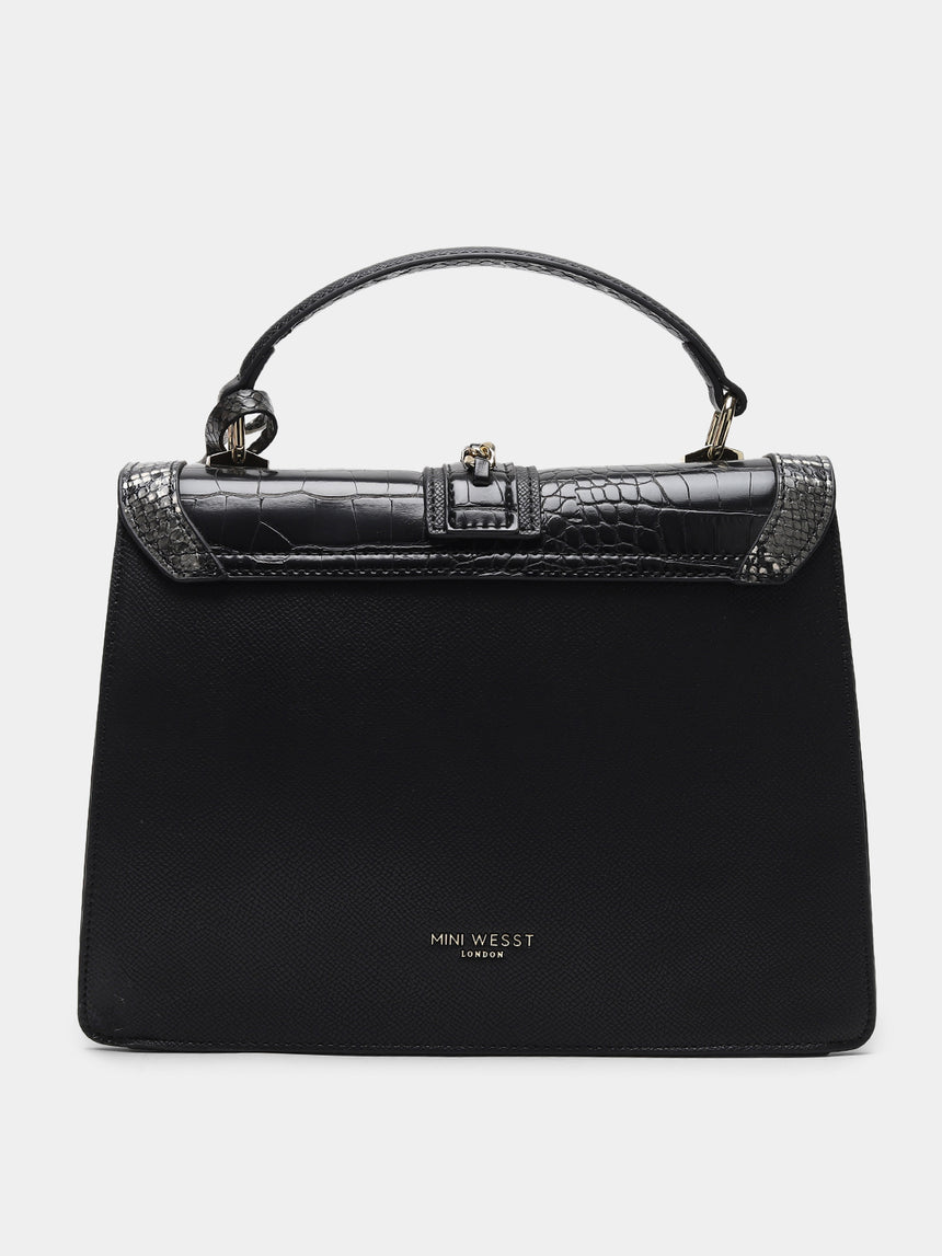 Bella Luxe Black London Handbag