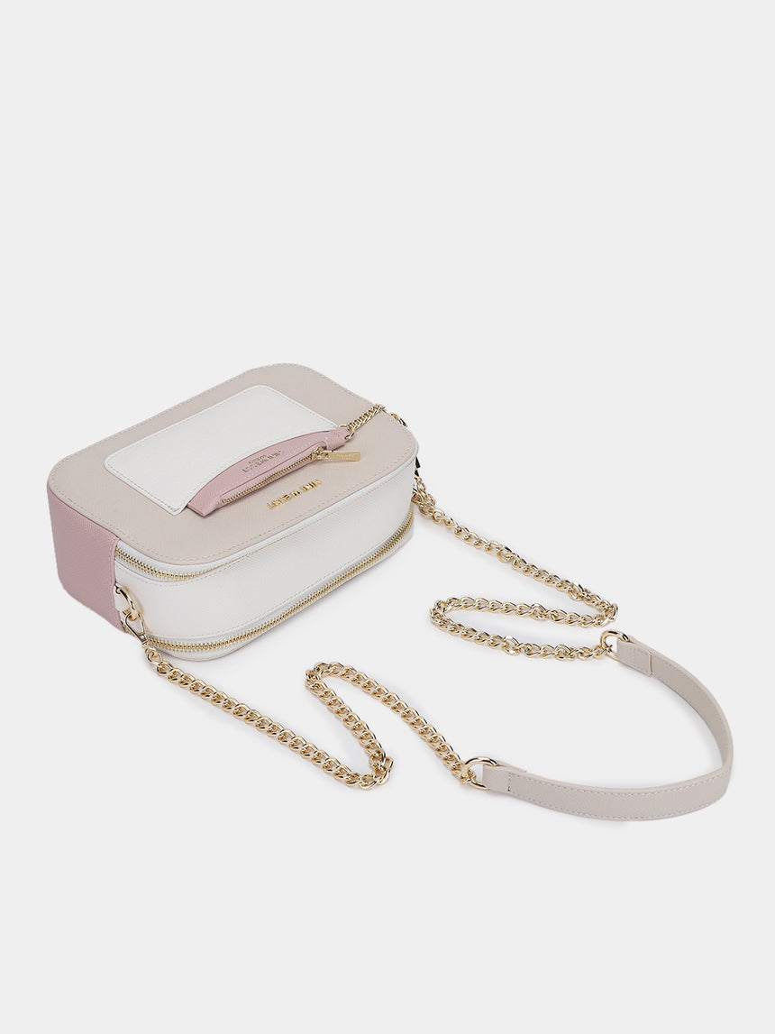 Uptown Luxe Beige Crossbody