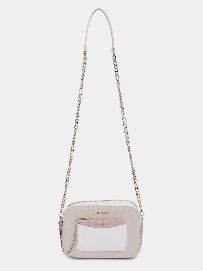 Uptown Luxe Beige Crossbody